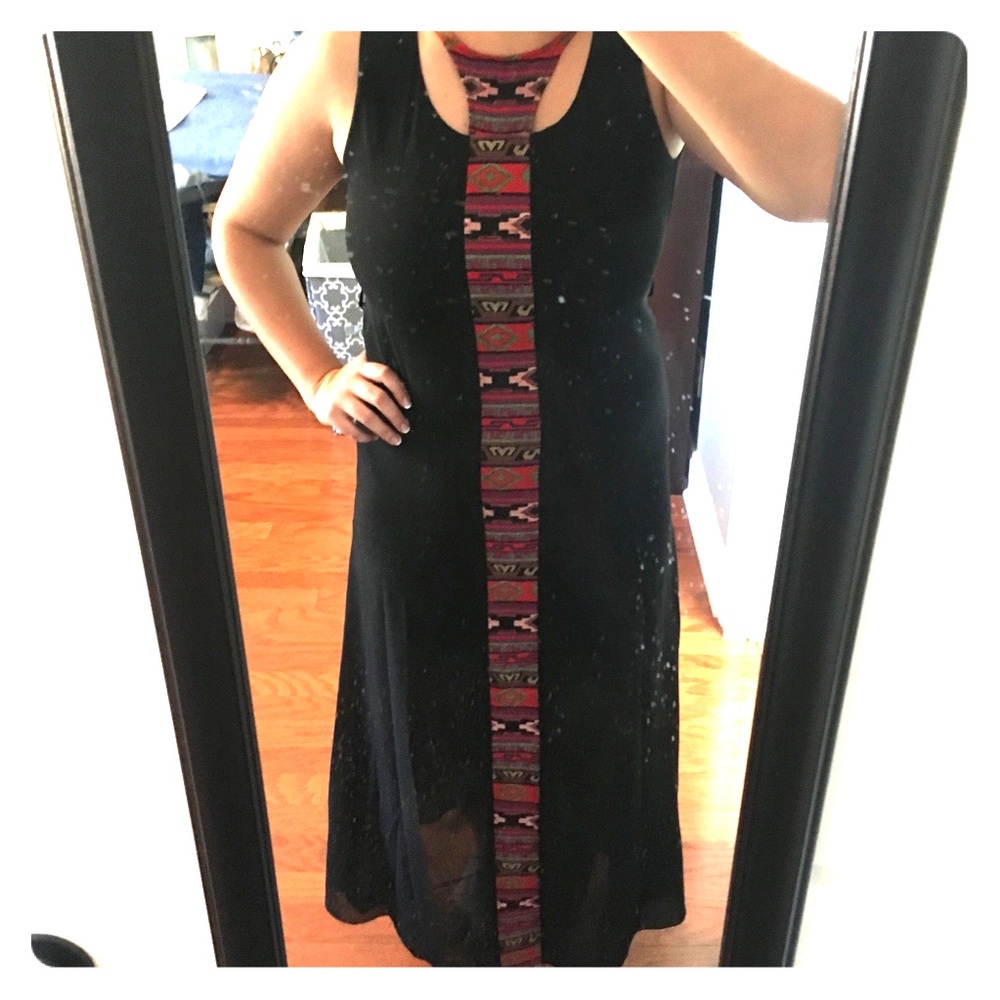 Fun Aztec Print Accent Event Dress